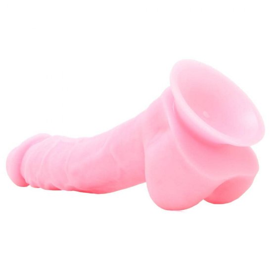 Firefly Pleasures 5 inch Glow In The Dark Silicone Dildo In Pink
