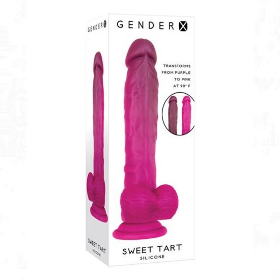 Gender X Sweet Tart 8 inch Color Changing Silicone Dildo