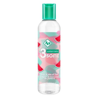 ID 3some Water Based Watermelon Flavored Lubricant 4 Oz