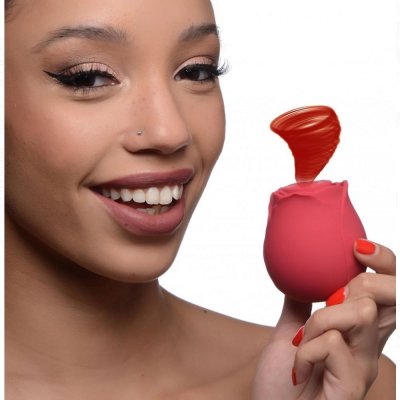 Inmi Bloomgasm Wild Rose 10X Silicone Suction Stimulator In Red