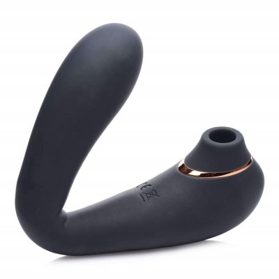 Inmi Shegasm Pose 7X Bendable Suction Silicone Vibrator In Black