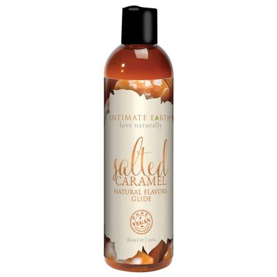 Intimate Earth Salted Caramel Natural Flavored Glide 2 Oz