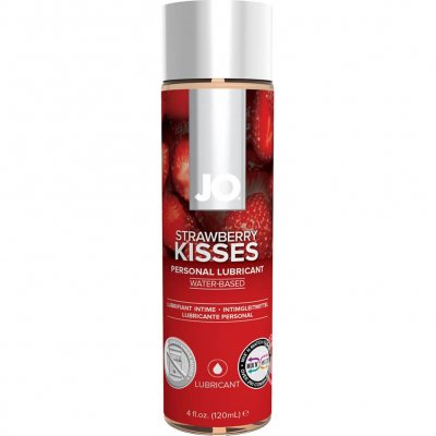 JO H2O Strawberry Kiss Flavored Personal Lubricant 4 Oz