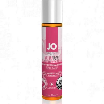 Jo Organic Naturalove Water Based Lubricant In Strawberry 1 Oz