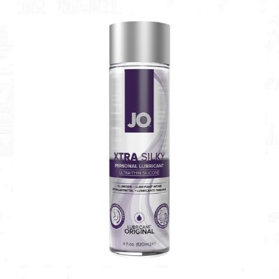Jo Xtra Silky Silicone Lube In 4 Oz with Oral Delight Strawberry