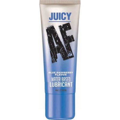 Juicy AF Blue Raspberry Water Based Lubricant In 4 Oz