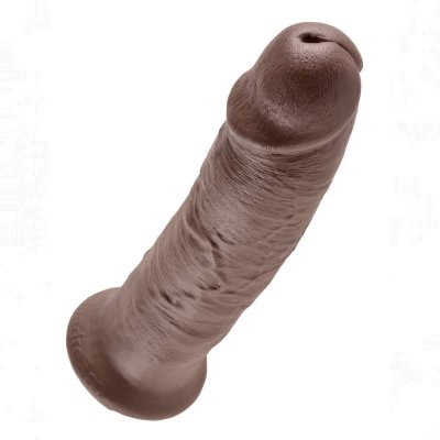 King Cock 10 inch Realistic Cock In Brown