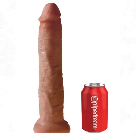 King Cock 13 inch Realistic Cock with Suction Cup In Tan