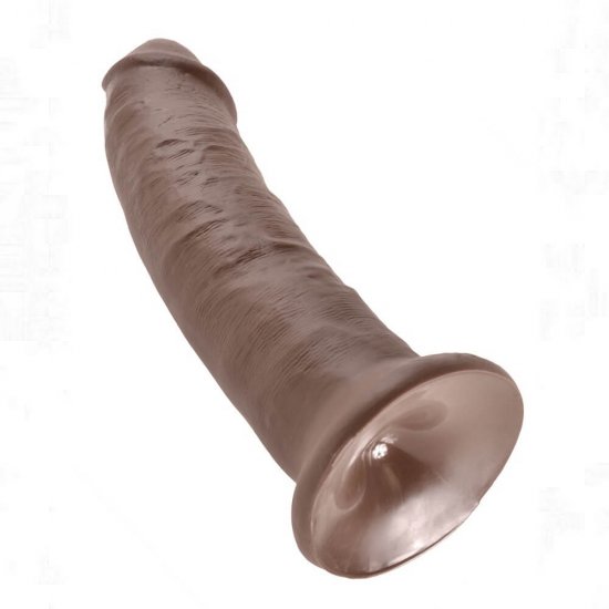 King Cock 9 inch Realistic Cock In Brown