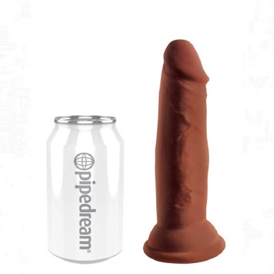 King Cock Plus 6" Triple Density Cock with Suction Cup In Brown