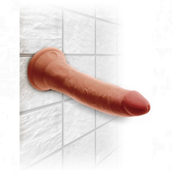 King Cock Plus 7" Triple Density Cock with Suction Cup In Tan