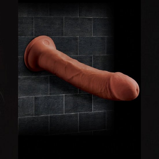 King Cock Plus 8" Triple Density Cock with Suction Cup In Brown