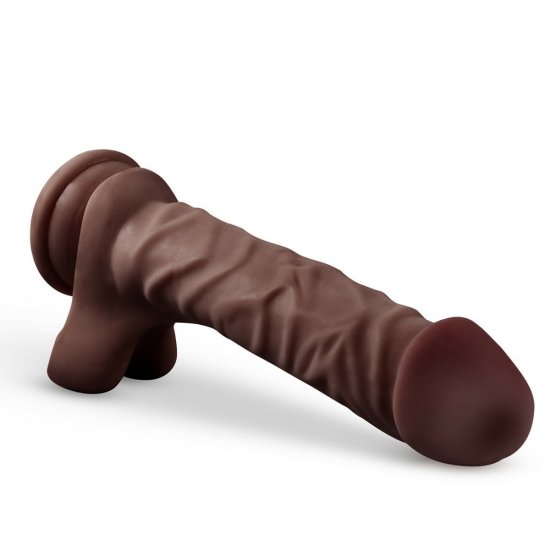 Loverboy The DJ 9 inch Harness Compatible Dildo In Chocolate