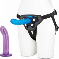 Lux Fetish 3pc Beginners Strap-On & Pegging Set In Multi Color
