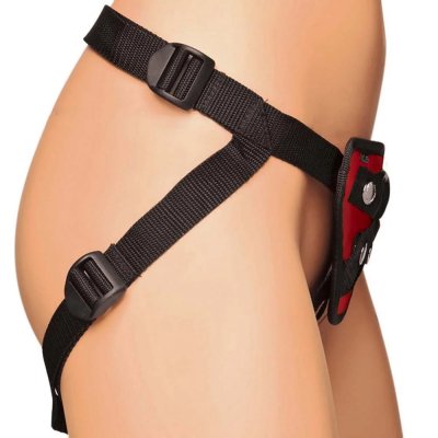 Lux Fetish Red Heart Fully Adjustable Strap-On Harness In Red