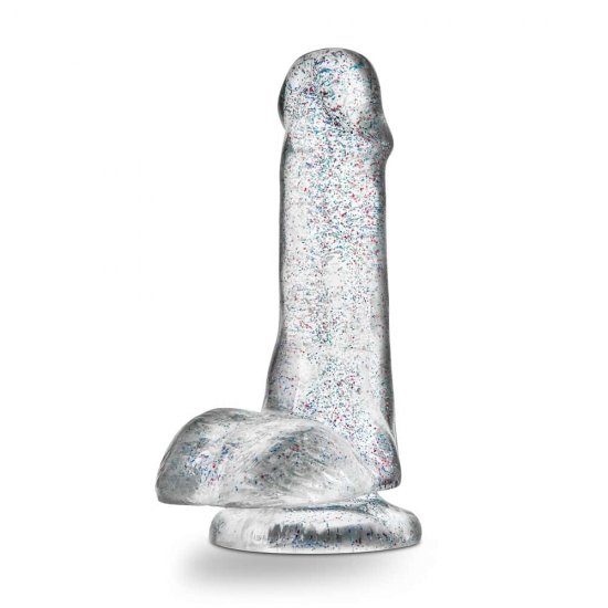 Naturally Yours 6 inch Glitter Cock In Sparkling Clear