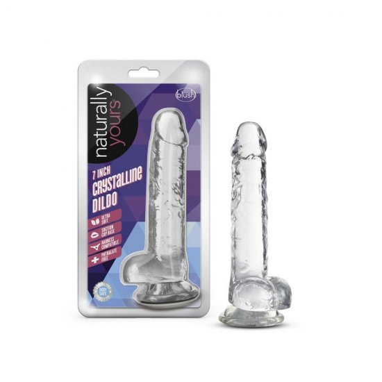 Naturally Yours 7 inch Crystalline Dildo In Diamond
