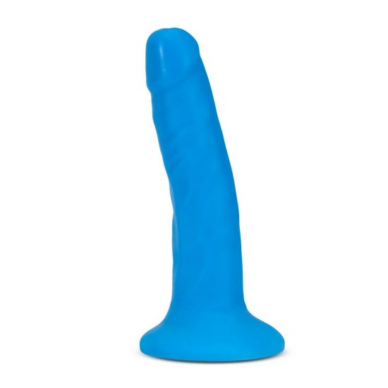 Neo Elite 6 inch Silicone Dual Density Cock In Neon Blue
