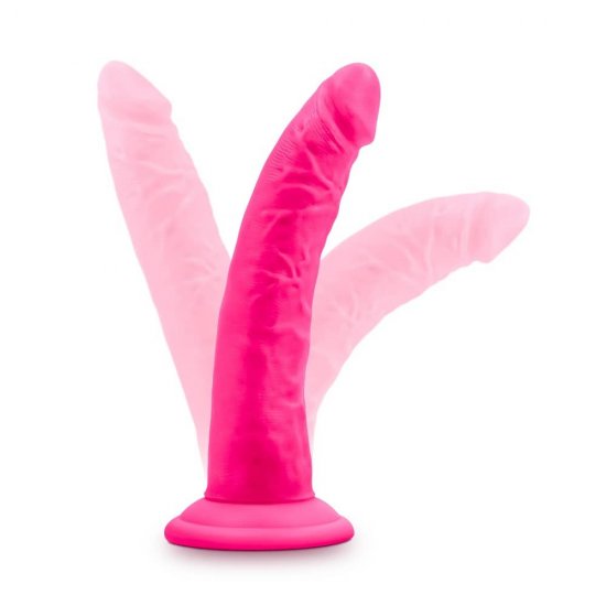 Neo Elite 7.5 inch Silicone Dual Density Cock In Neon Pink