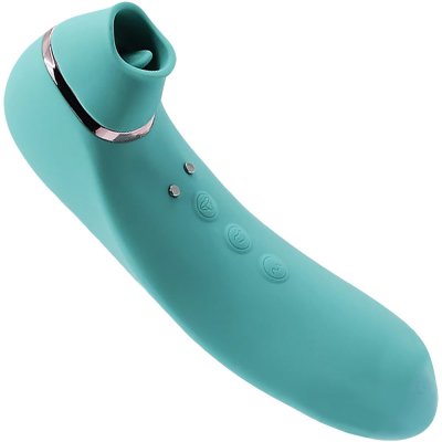 Nu Sensuelle Trinitii 3-in-1 Suction Tongue Vibe Electric Blue