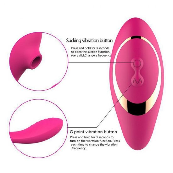 Omg Vibra G Pulse Clitoral Suction Massager with G-Spot Vibrator
