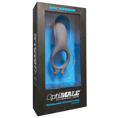 OptiMALE Rechargeable Silicone Couples Vibrating Cock Ring Slate