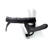 Perfect Fit Zoro 6.5 inch Hollow Silicone Strap-On Set In Black