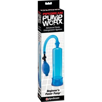 Pump Worx Beginner's Power Penis Pump In Blue