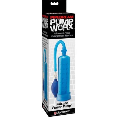 Pump Worx Silicone Power Penis Pump In Blue