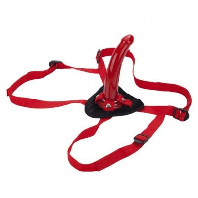 CalExotics Red Rider Adjustable Strap-On Set In Red