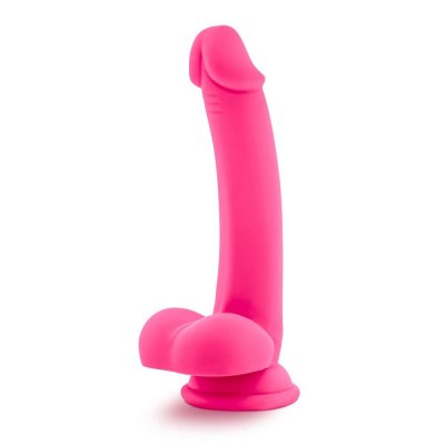 Ruse D Thang Silicone Realistic Dildo with Balls In Hot Pink