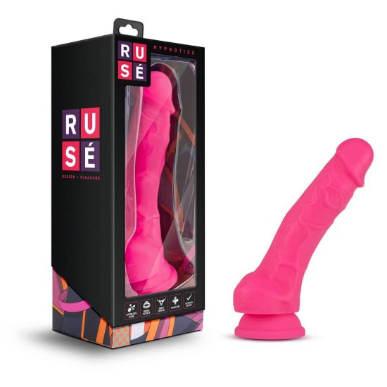 Ruse Hypnotize Realistic 7.5 inch Silicone Dildo In Hot Pink