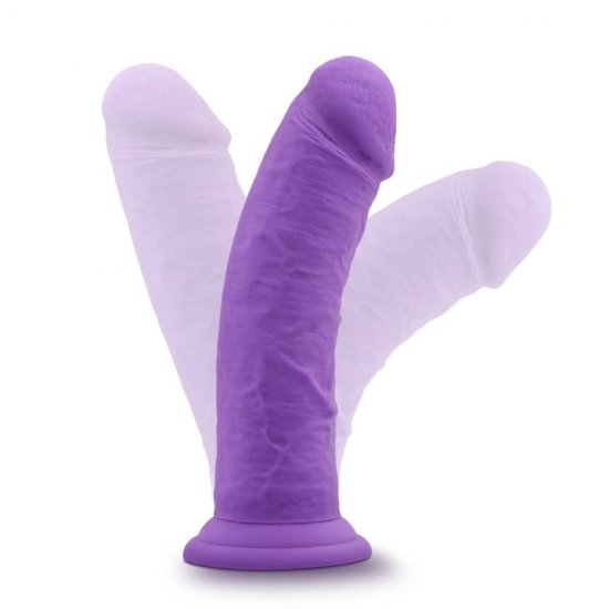 Ruse Jammy 8 inch Silicone Dildo with Suction Cup In Purple