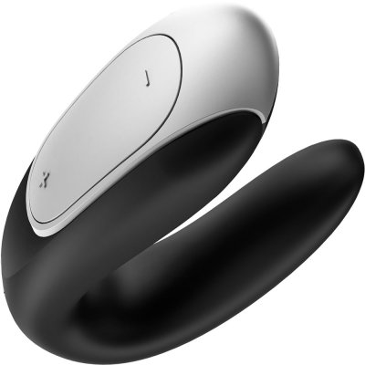 Satisfyer Double Fun Couples Vibe with App & Remote In Black
