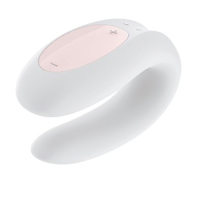 Satisfyer Double Joy Couples Vibrator with App Control In White