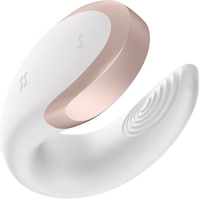 Satisfyer Double Love Couples Vibe with App & Remote In White