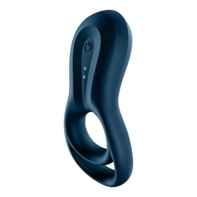 Satisfyer Epic Duo Vibrating Cock Ring With App In Dark Blue
