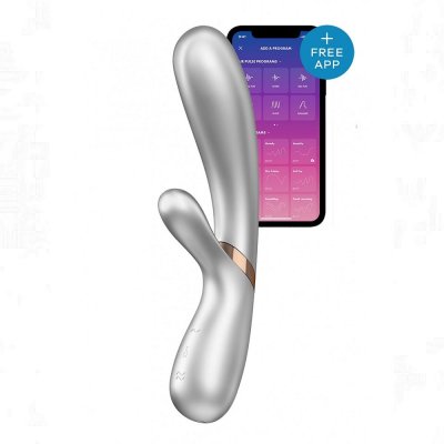 Satisfyer Hot Lover Connect App Rabbit Style Vibrator In Silver