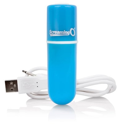 Screaming O Charged Vooom Rechargeable Bullet Vibe In Blue