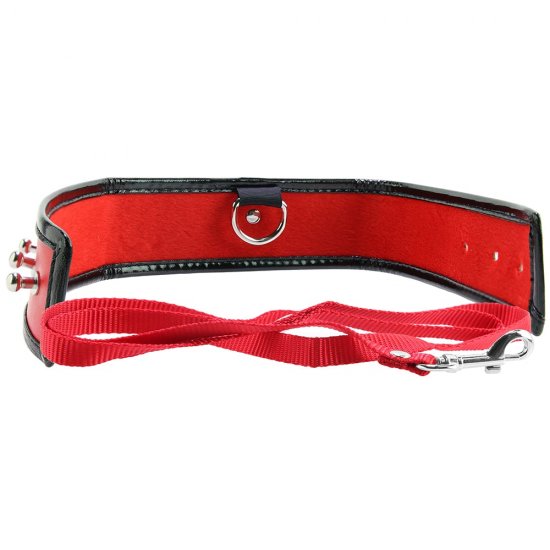 Sex & Mischief Red Leash & Collar Set In Red