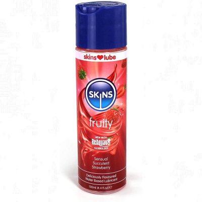 Skins Fruity Strawberry Water Based Lubricant 4.4 Oz