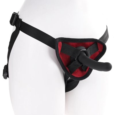 Sportsheets Saffron Silicone Adjustable Pegging Kit In Black/Red