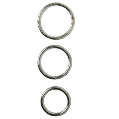 Sportsheets Seamless Metal O-Ring 3 Pack In Silver