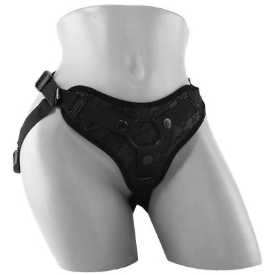 Sportsheets Sincerely Lace Strap-On Harness In Black