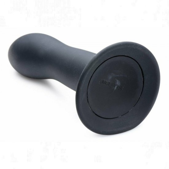 Squeeze-It Slender Silexpan Silicone Dildo In Black