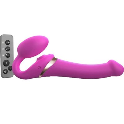 Strap-On-Me Multi Orgasm Bendable Strapless Strap-On Fuchsia MED