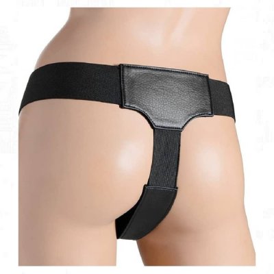 Strap U Bella Adjustable Velvet Lined Strap-On Harness In Black