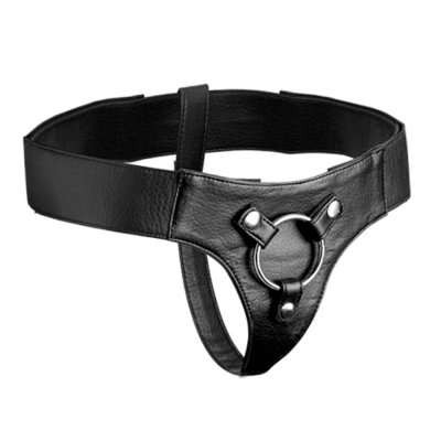 Strap U Domina Wide Band Adjustable Strap-On Harness In Black