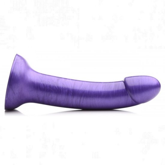 Strap U G-Tastic 7 inch Metallic Silicone Dildo In Purple