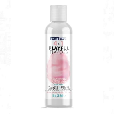 Swiss Navy 4 in 1 Playful Flavors Lube In Cotton Candy 1 Oz